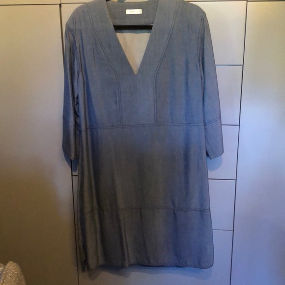 Vince chambray/denim style dress size M - Picture 1 of 8